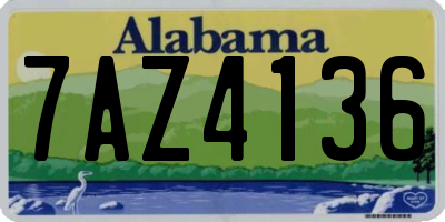 AL license plate 7AZ4136