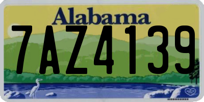 AL license plate 7AZ4139