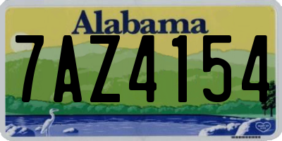 AL license plate 7AZ4154