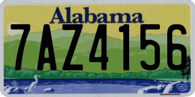 AL license plate 7AZ4156