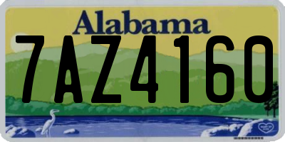 AL license plate 7AZ4160