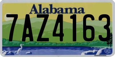 AL license plate 7AZ4163