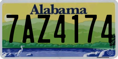 AL license plate 7AZ4174