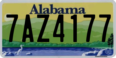 AL license plate 7AZ4177
