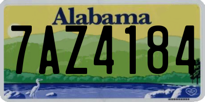 AL license plate 7AZ4184