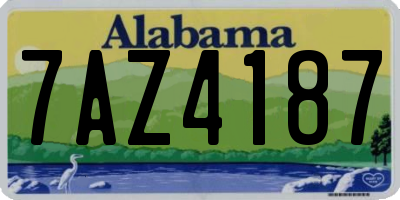 AL license plate 7AZ4187