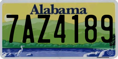 AL license plate 7AZ4189