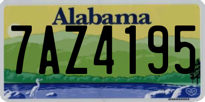 AL license plate 7AZ4195