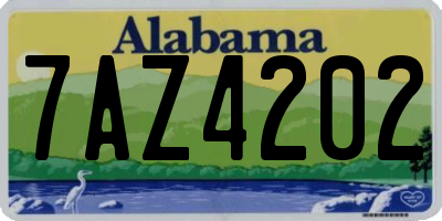 AL license plate 7AZ4202