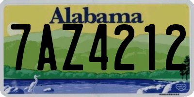 AL license plate 7AZ4212