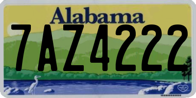 AL license plate 7AZ4222