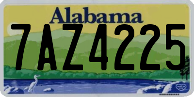 AL license plate 7AZ4225