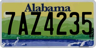 AL license plate 7AZ4235