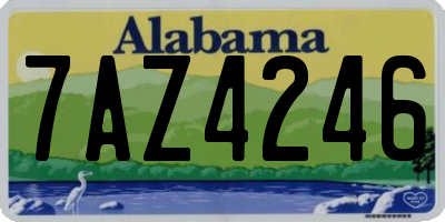 AL license plate 7AZ4246