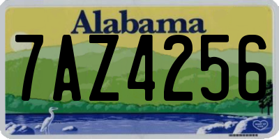 AL license plate 7AZ4256