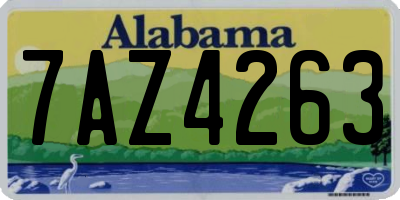 AL license plate 7AZ4263