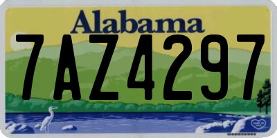 AL license plate 7AZ4297