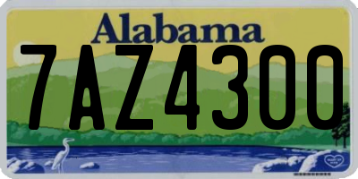 AL license plate 7AZ4300