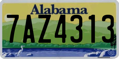 AL license plate 7AZ4313