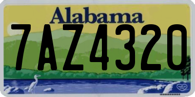 AL license plate 7AZ4320