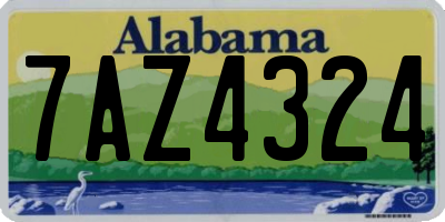 AL license plate 7AZ4324