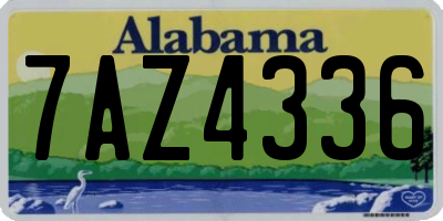 AL license plate 7AZ4336