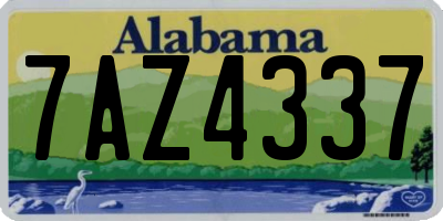 AL license plate 7AZ4337