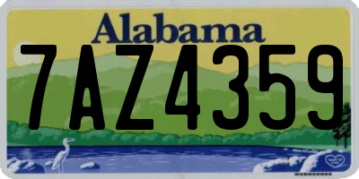 AL license plate 7AZ4359