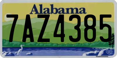 AL license plate 7AZ4385
