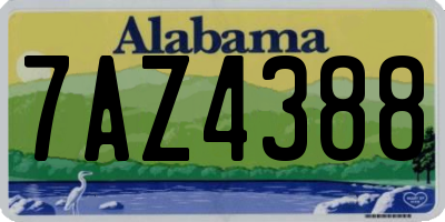 AL license plate 7AZ4388