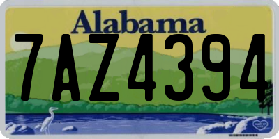 AL license plate 7AZ4394