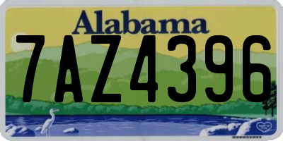 AL license plate 7AZ4396