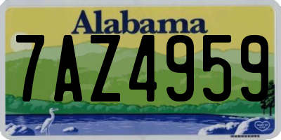 AL license plate 7AZ4959