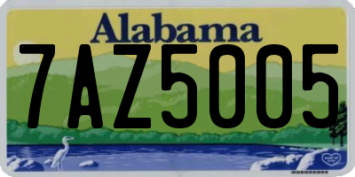 AL license plate 7AZ5005