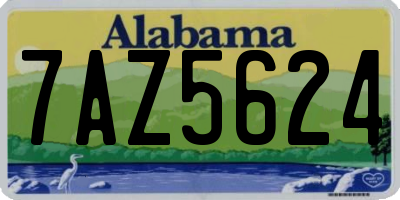 AL license plate 7AZ5624