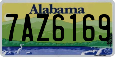 AL license plate 7AZ6169