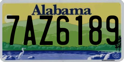 AL license plate 7AZ6189