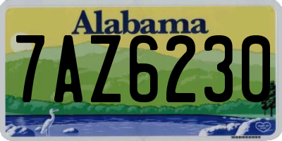 AL license plate 7AZ6230