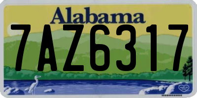 AL license plate 7AZ6317