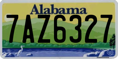 AL license plate 7AZ6327