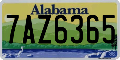 AL license plate 7AZ6365