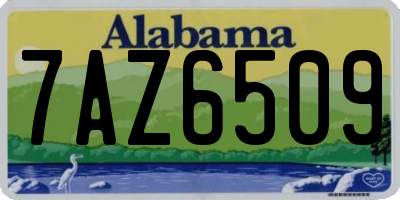 AL license plate 7AZ6509