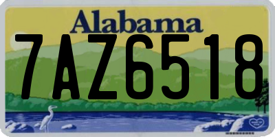 AL license plate 7AZ6518