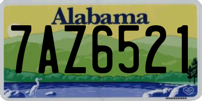 AL license plate 7AZ6521