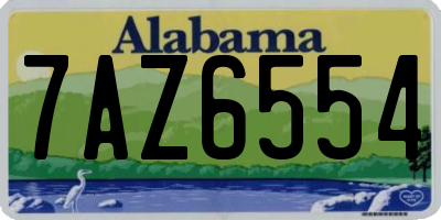 AL license plate 7AZ6554