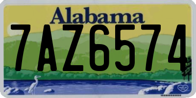 AL license plate 7AZ6574