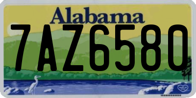 AL license plate 7AZ6580
