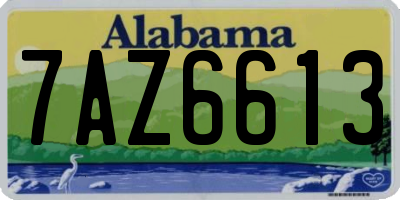AL license plate 7AZ6613