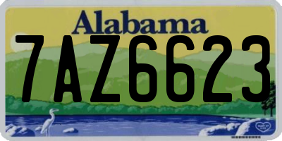 AL license plate 7AZ6623