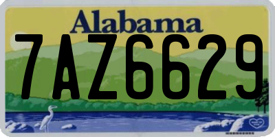 AL license plate 7AZ6629